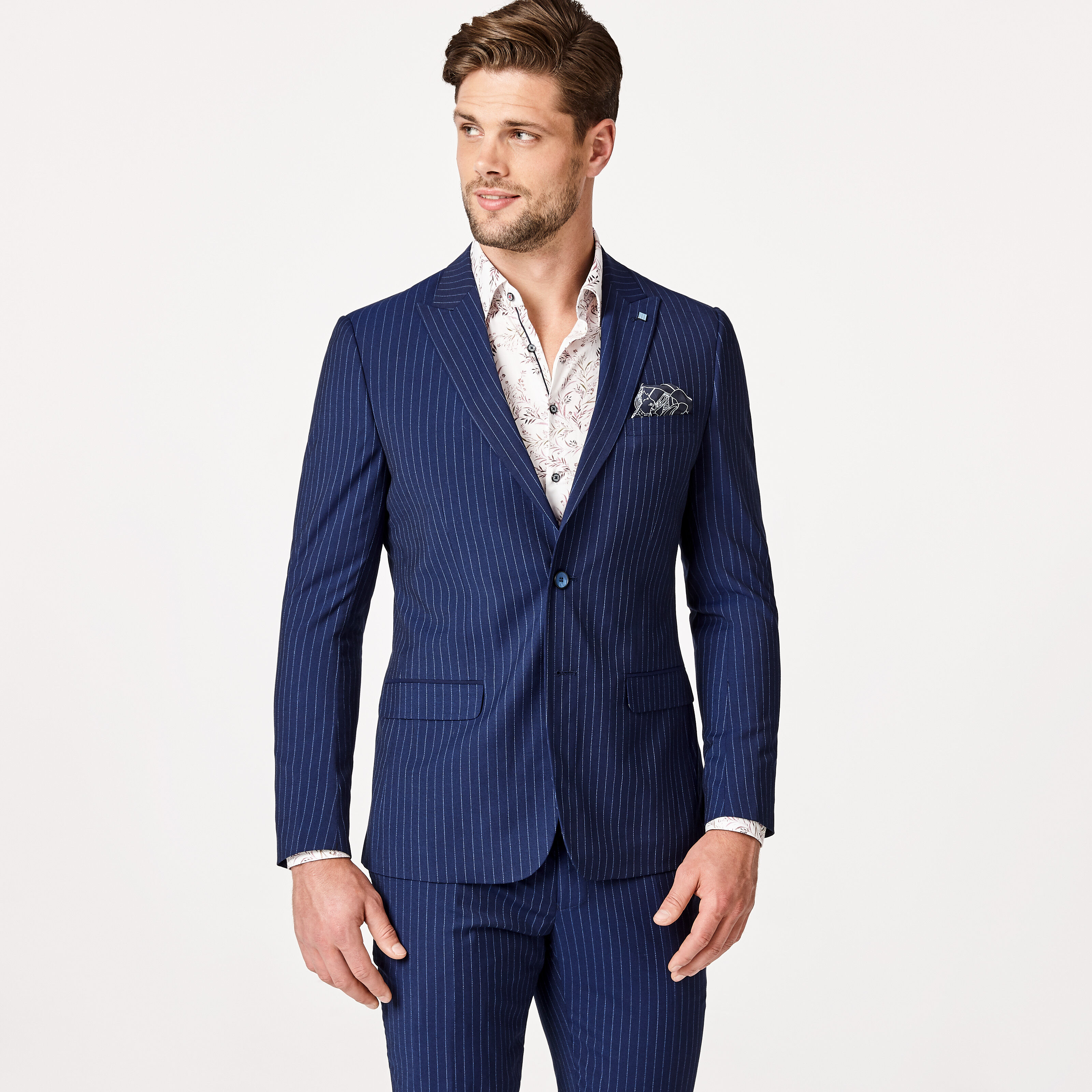 Pinstripe suit jacket mens deals